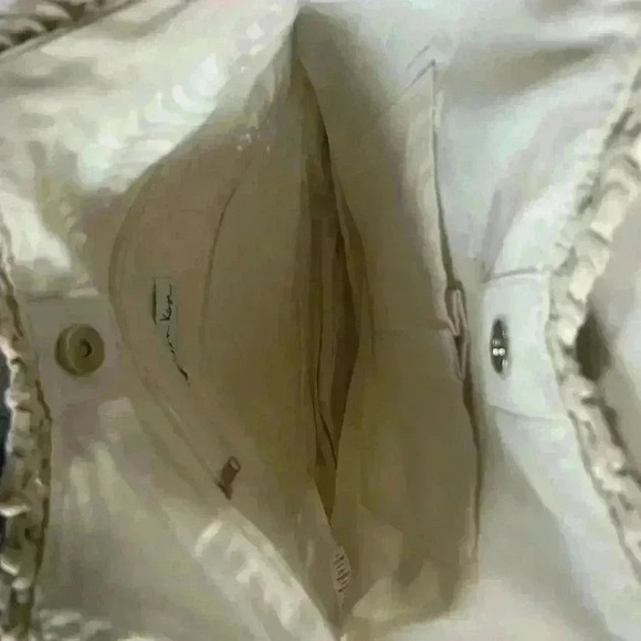 London Kaye Crochet Hobo Bag Shoulder Ivory Macrame Western Boho Tote Coastal - Picture 5 of 5